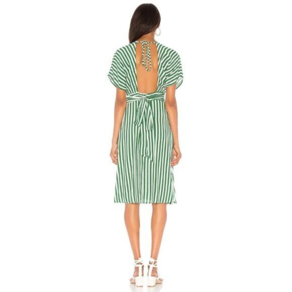 NWT Faithfull The Brand Milan Striped Green Dress Women Size US Small/4 - Picture 14 of 14